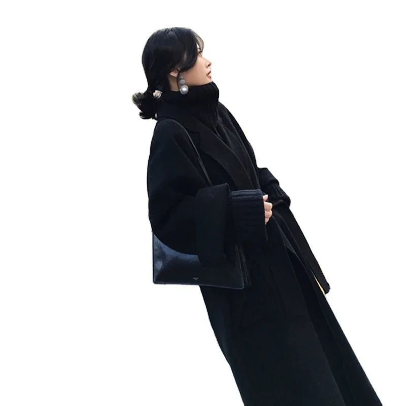 

New Winter Coat Women Oversize Fashion Cashmere Wool Outerwear Female Long Thickening Warm Woolen Overcoat Womens Trench Coats