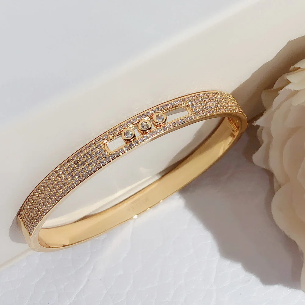 hot brands luxury bracelet subgold material bead womens jewelry man simple personality trend aaa zircon high quality girl free global shipping