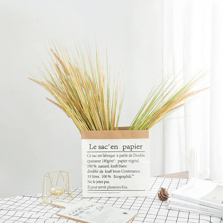 

Artificial Green Plants, 1 Bunch, Length 85cm, 5 Heads, Setaria,DIY Home Decoration, Garden Landscaping, Vase Flower Arrangement