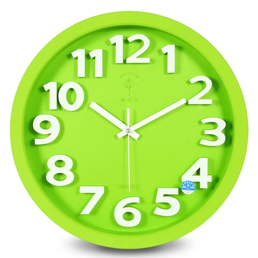 Современные беззвучные Подвесные часы для гостиной спальни Детские Кварцевые