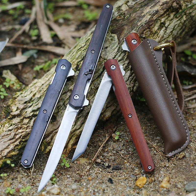 

M390 Steel Outdoor Folding Knife Portable Camping Pocket Solid Wood Folding Knife Outdoor Hunting Knife Fruit Knife Outdoor Tool