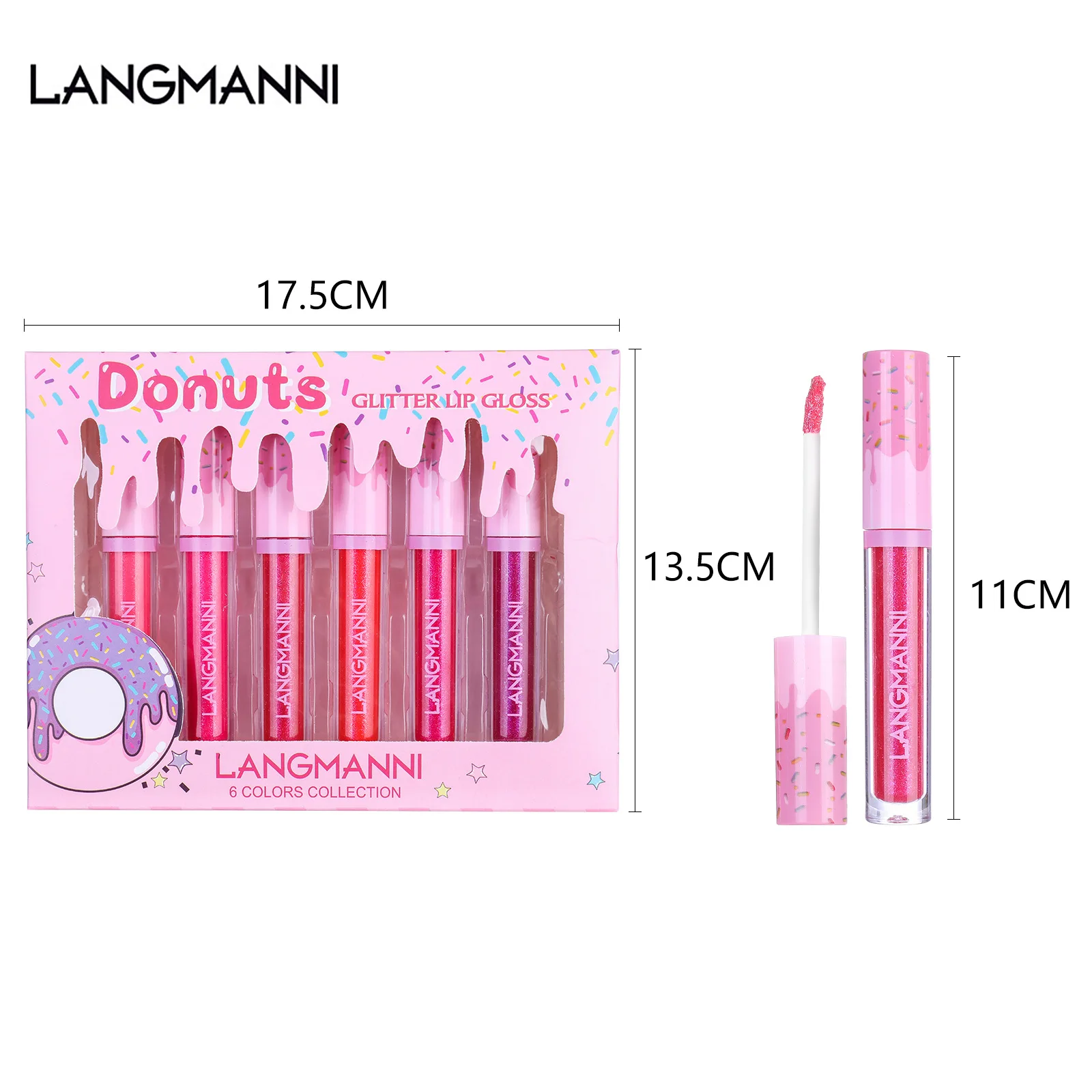 

High Gloss Shiny Lip Gloss 6-piece Set Diamond Pearl Metallic Lip Gloss Lip Gloss Set