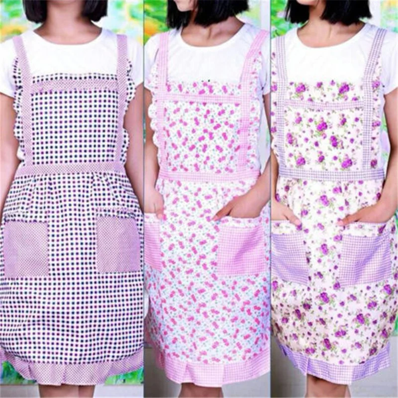 

Women Funny Aprons Chef Kitchen Bib Home Restaurant Aprons Dress With Pocket Gifts Floral Cooking Kitchen Restaurant Apron