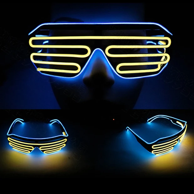 Светящиеся очки на батарейках для вечевечерние бара танцев мужчин и женщин