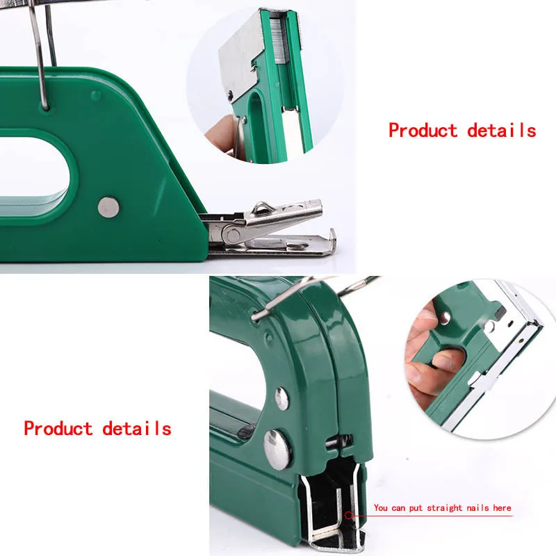 

3IN1 Heavy Duty Staple Gun for DIY Home Decoration Furniture Stapler Manual Nail Gun Hand Operated Steel Stapler Brad Nail