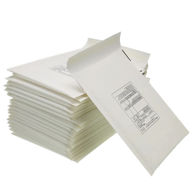 

30/50PCS/Lot White Kraft Print Paper Bubble Envelopes Mailers Padded Shipping Bags With Bubble For Gift Mailing Packing Parcels