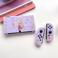lovely girls purple shell for nintendo switch oled case soft tpu cover joy con shell for nintendo switch oled accessories
