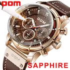 Новинка 2021, спортивные часы DOM Sapphire для мужчин, Роскошные военные наручные часы от лучшего бренда с кожаным ремешком, мужские часы, наручные часы с хронографом для мужчин
