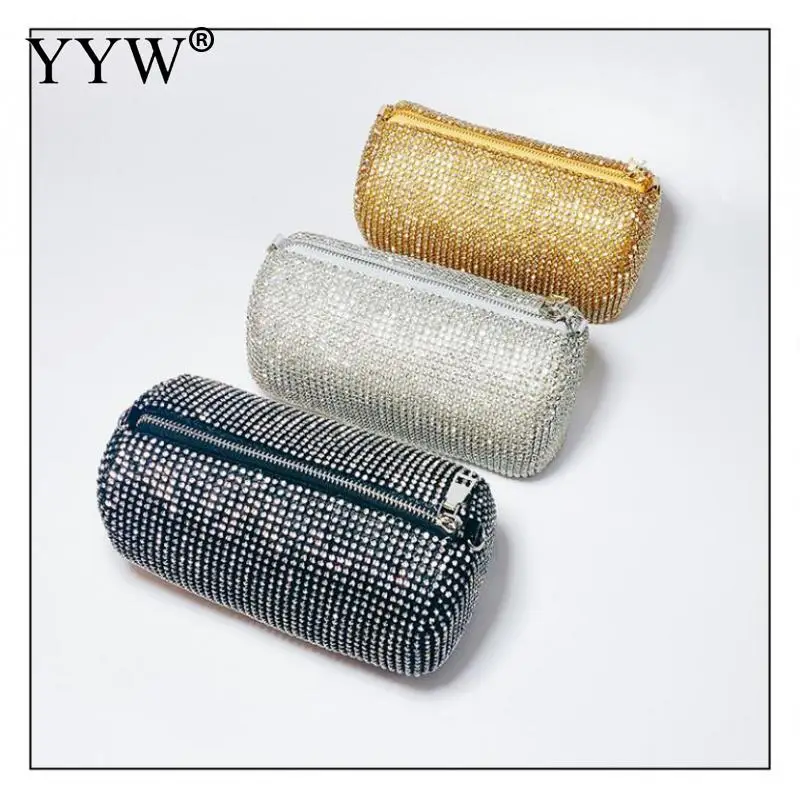 

Evening Bags for Women Wedding Party Handbag Women's Clutch Bag 2021 Clutch Bag Women Luxury Sparkly Rhinestone Round Clutches