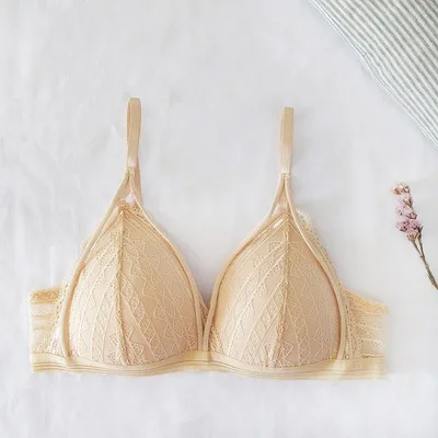 

Floral Lace Bras For Women Lace Bralette Sexy Lingerie Beauty Back Deep V Female Brassiere Wire Free Thin Underwear Push Up Bra