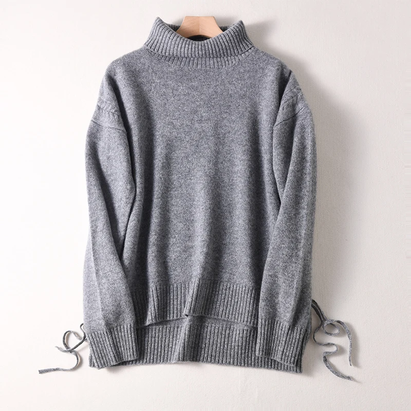 100% pure cashmere hot sale Knitted Pullover Women turtleneck Sweater Clothes 5Colors High Quality Lady soft Sweaters Tops | Женская