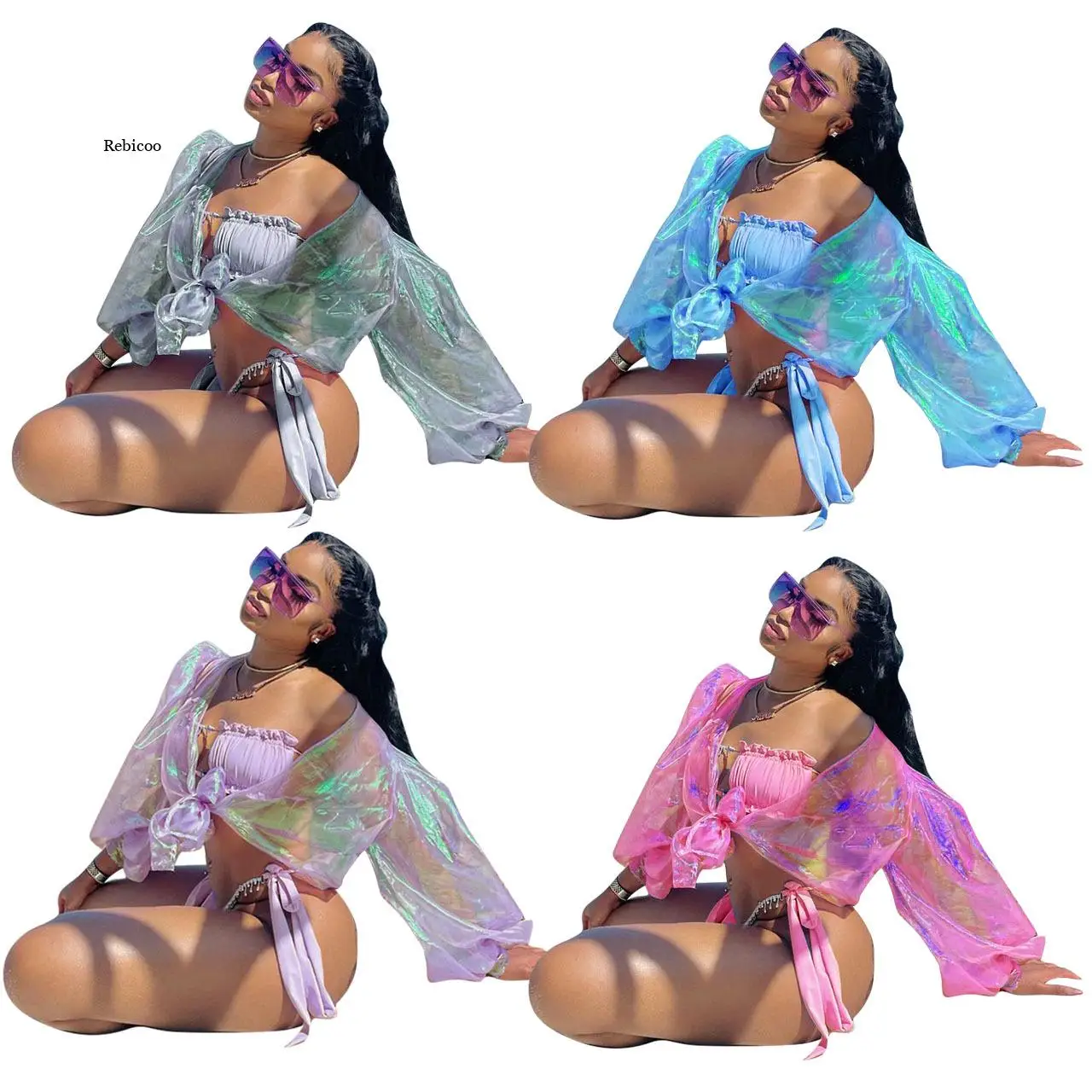 

Женская небольшая модная пляжная дышащая свободная Солнцезащитная цветная накидка в европейском и американском стиле