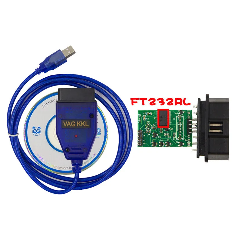 

Диагностический интерфейс VAG-COM 409.1, USB-кабель kkl OBD2 для VW, Audi, Seat, Volkswagen, Skoda