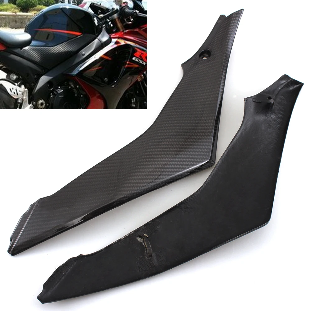 

Motorcycle Protector Fuel Gas Tank Side Covers Fairing Panels Real Carbon Fiber For SUZUKI GSXR1000 GSXR 1000 2007-2008 K7