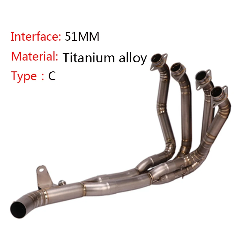 

Motorcycle Exhaust Full System For Kawasaki Z900 2017-2020 Modified Exhaust Titanium Alloy Front Connecting Pipe Pitbike Muffler