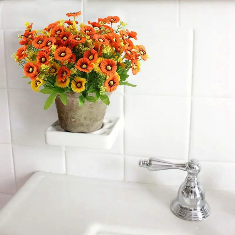 Искусственная ромашка цветы кусты 4 шт. цветочные пряди искусственные растения