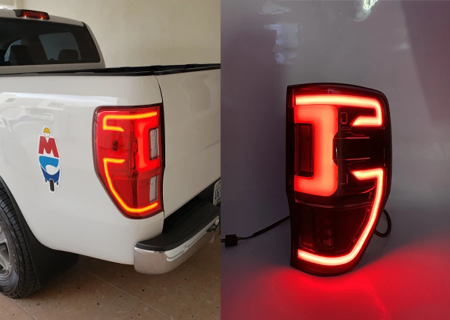 Светодиодный задний фонарь чехол для Ford Ranger 2012-2019New Ranger светодиодные задние фары светодиодный указатель поворота светодиодный тормоз