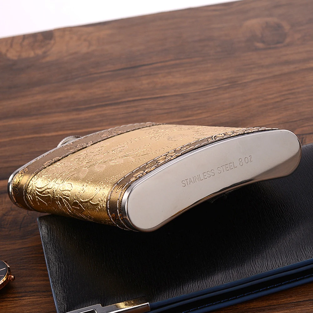 8 унций портативная карманная бутылка для ликера виски плоская фляжка воронка