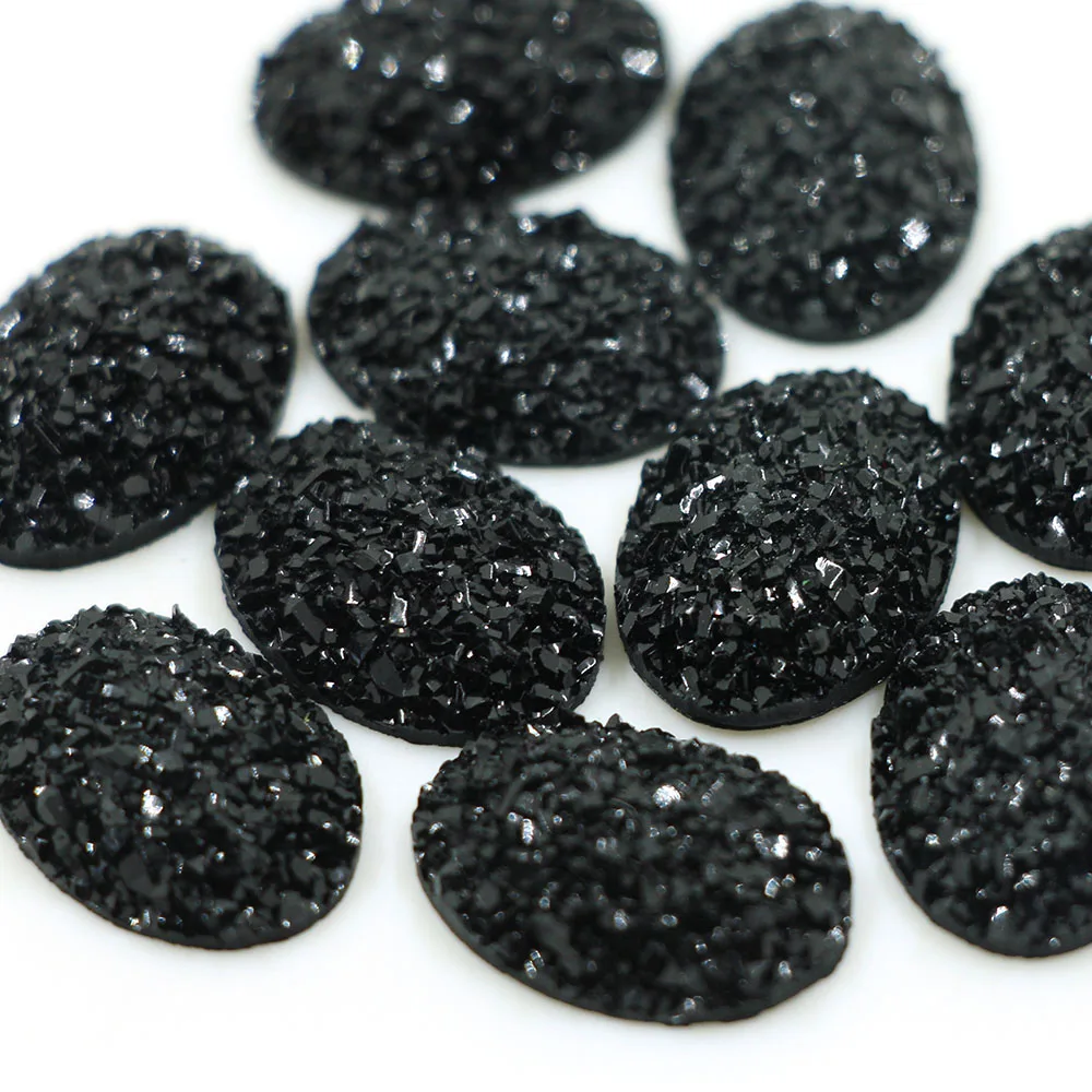 20 шт./лот овальные Стразы с плоской задней стороной кабошон со стразами 13x18 мм