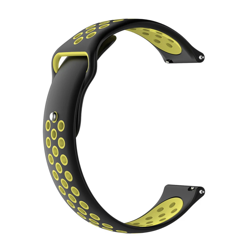 black yellow Для Garmin VIVOMOVE HR/Vivoactive 3 сменный силиконовый спортивный ремешок UK - Цвет: black yellow