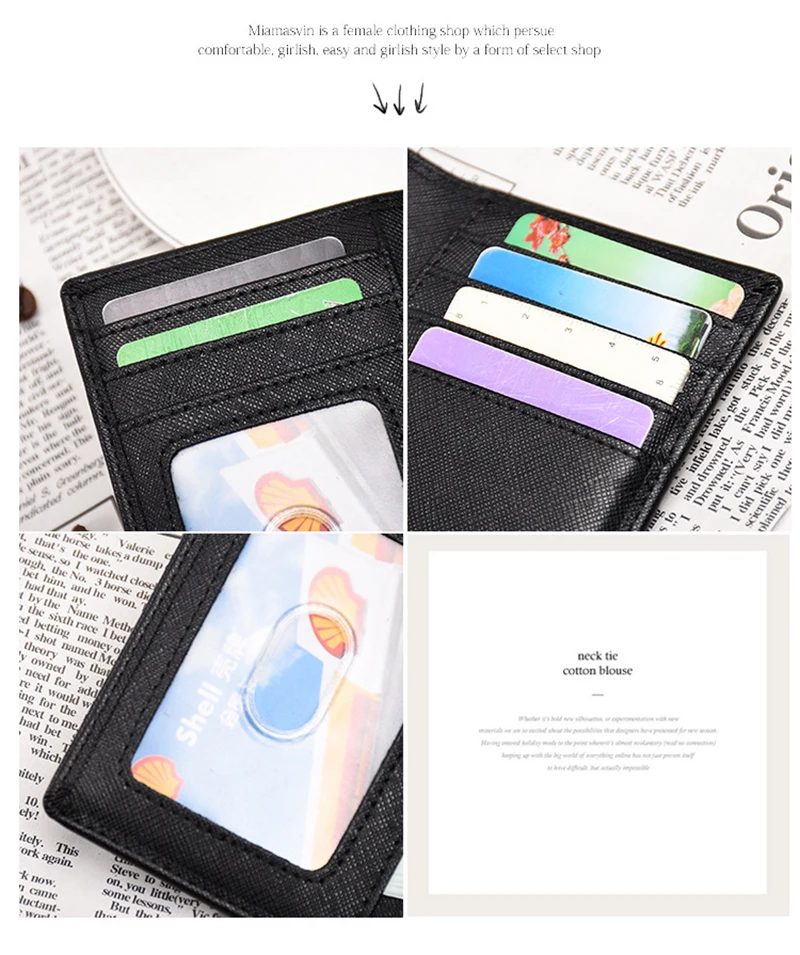 Men/Women  Business Credit Card Holder Mini ID Card Holders PU Leather Slim Bank Card Case Organizer Wallet