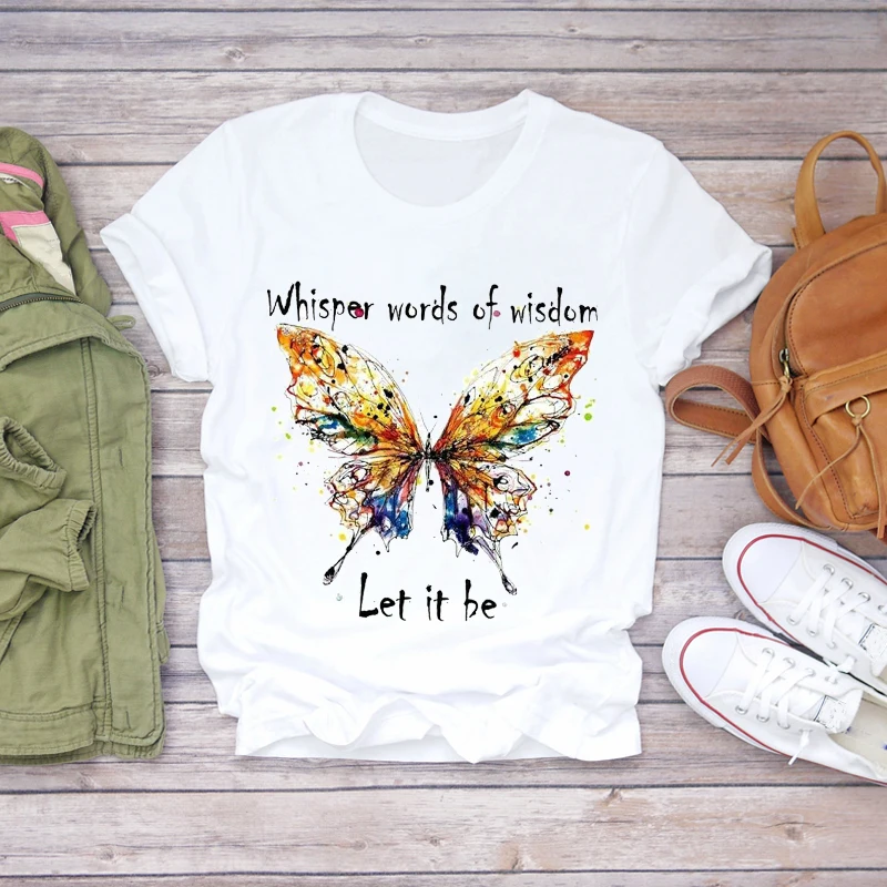 

Women Leopard Letter Casual Printing 90s Fashion Ladies Print Lady T-shirts Top Womens Graphic T Shirt Female Tee T-Shirt