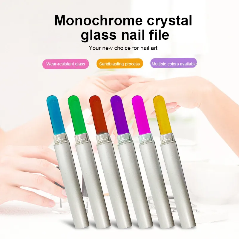 

Glass Nail File Finger Manicure Nagelvijlen Buffer Toe Nagels Nagelvijl Professionele Salon Pedicure Nail Care gereedschap