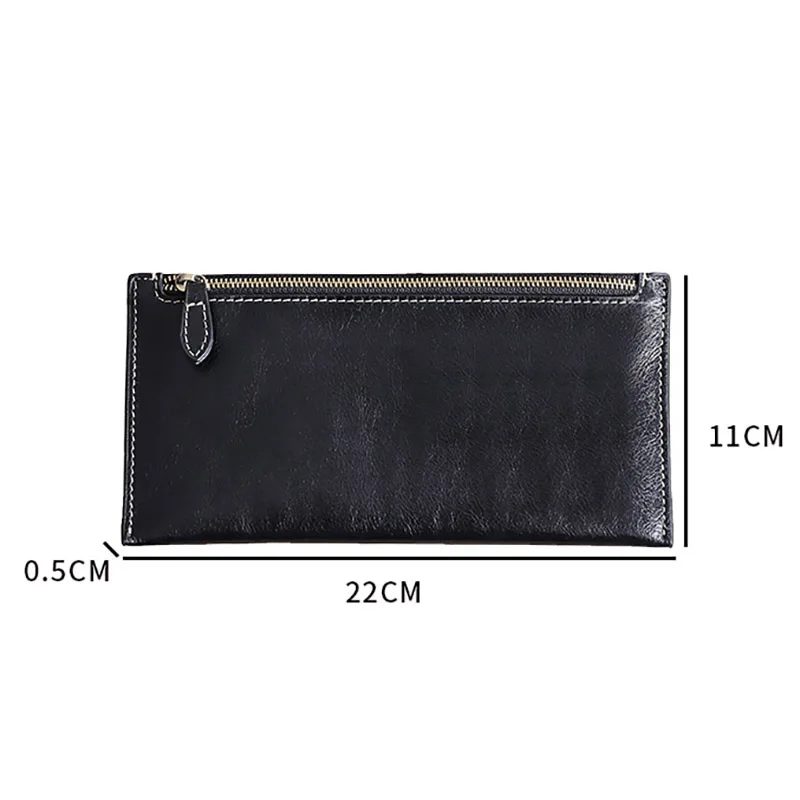 AETOO мужской кожаный кошелек длинный ультра-тонкий чехол для мобильного телефона