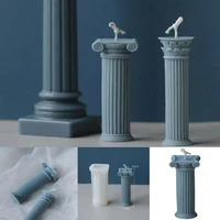 mold making plaster handmade diy candle mould column candle mold silicone roman