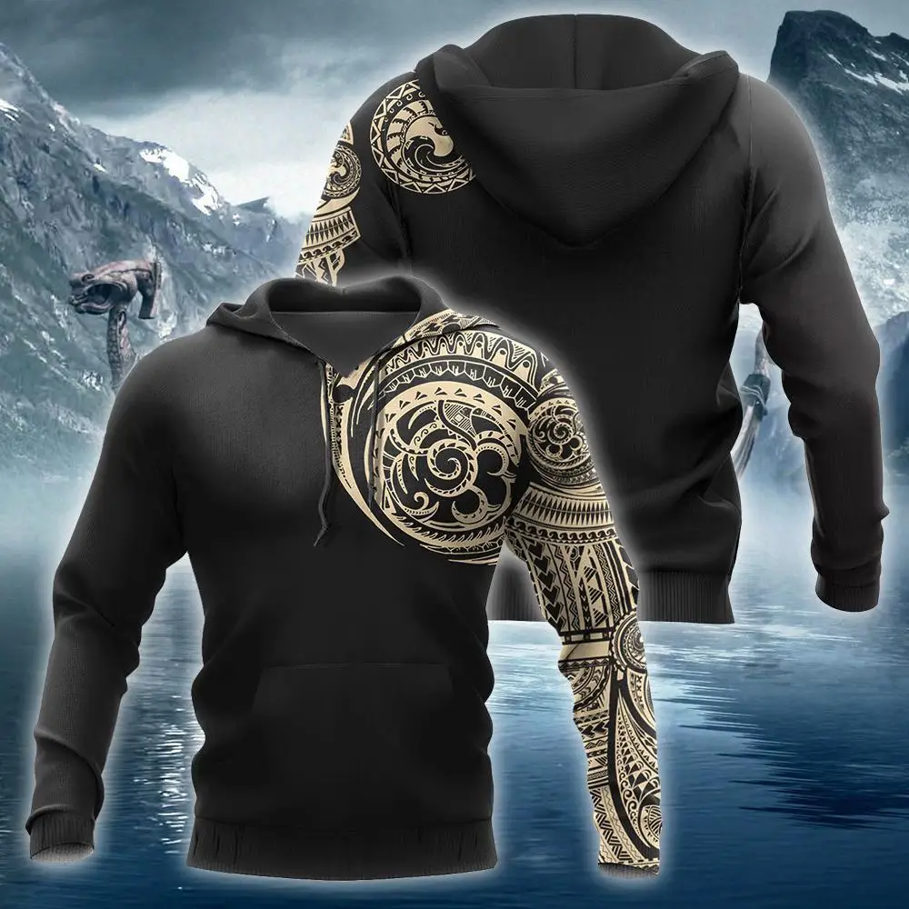 

Худи полинезийское Полноразмерное с 3D-принтом и татуировкой племени, уличная одежда в стиле Харадзюку, пуловер унисекс, повседневные Модны...