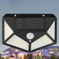 180 100 led solar light outdoor solar lamp powered sunlight waterproof pir motion sensor light for garden decoration