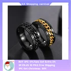 Кольца OTOKY из нержавеющей стали для мужчин и женщин, крутые парные кольца в стиле панк, 5 цветов, с цепочкой, с открытой бутылкой, размер 6-12, Подарочные ювелирные изделия