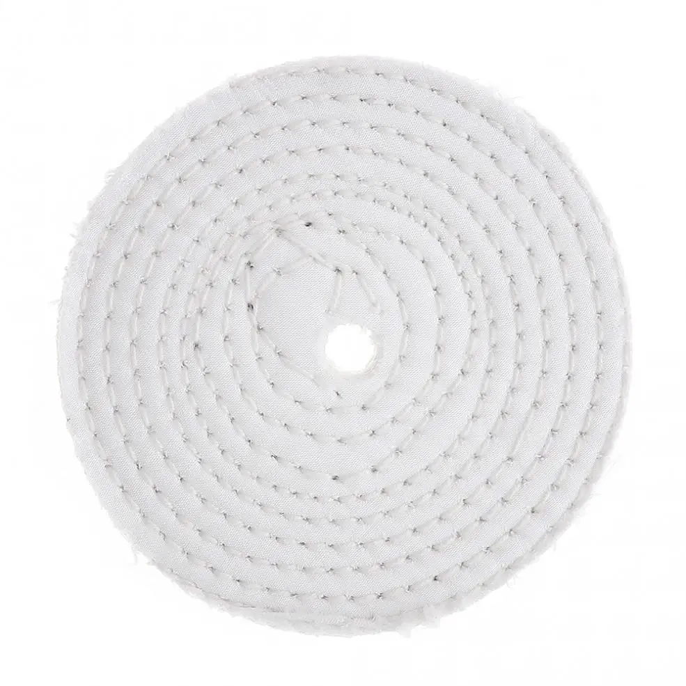 

4 Inch T-shaped Cotton Cloth Polishing Wheel Mirror Polishing Buffer Cotton Pad with 10mm Hole for Metal Polishing
