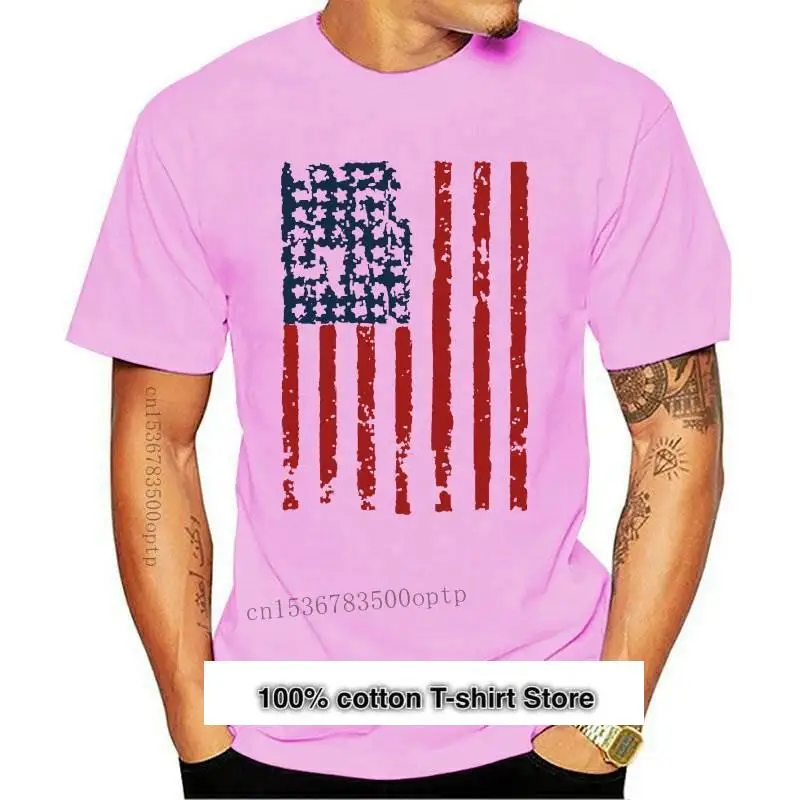 

Camiseta desgastada del 4 de julio con bandera americana, ropa, camisa blanca del orgullo de Estados Unidos