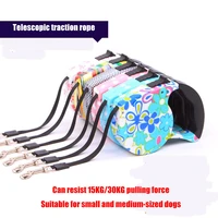 high quality reflective webbing automatic telescopic traction rope pet supplies dog accessories