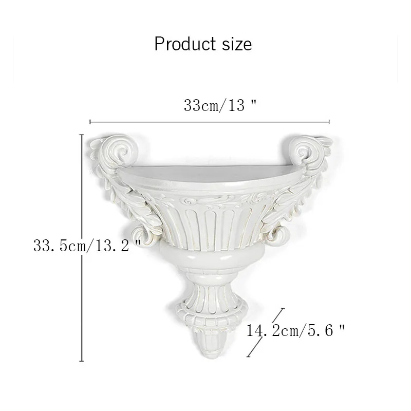 

European Creative Wall Shelf Decorative Partitions Sundries Storage Rack Wall Hanging Background Wall Decoration Resin Crafts