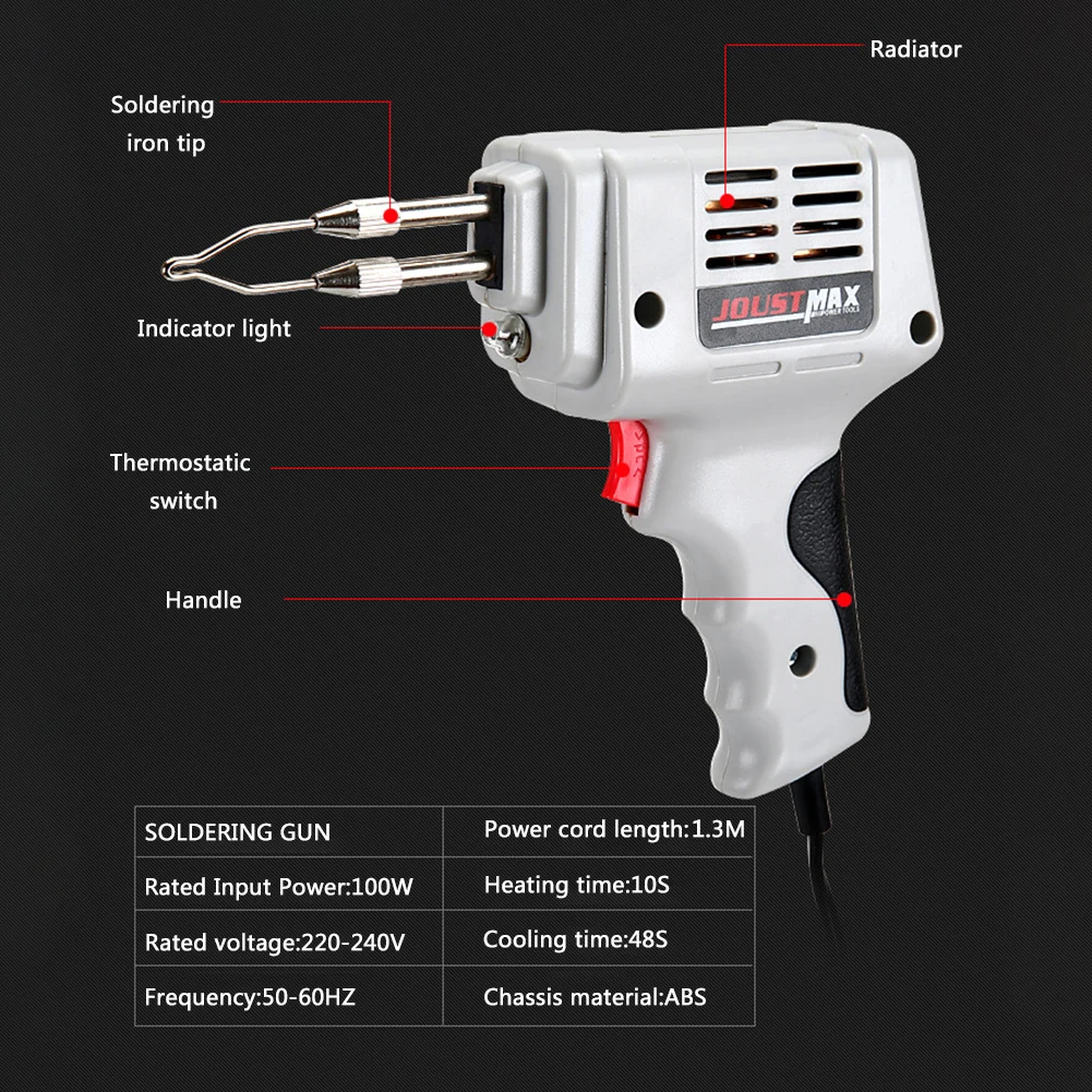 

High-power Hot Air Heat Electrical Soldering Iron 100W Durable Practical