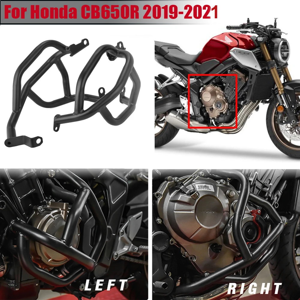 Черная Защита бампера для мотоцикла на шоссе двигателя левая и правая Honda CB650R CB 650R