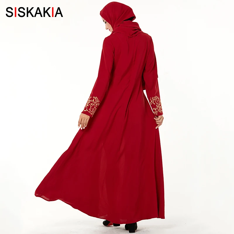 Siskakia винтажные этнические праздничные платья красные свободные Цветочная