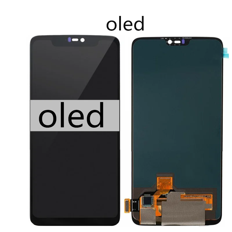 OLED - black Для Oneplus 6 ЖК-дисплей+ кодирующий преобразователь сенсорного экрана в сборе запасные аксессуары для Oneplus6 ЖК-экран - Цвет: OLED - black