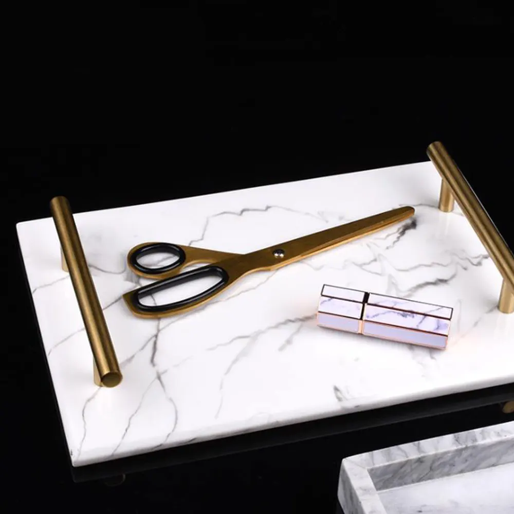 Скандинавская пластина из смолы с имитацией мрамора поднос для хранения в ванной