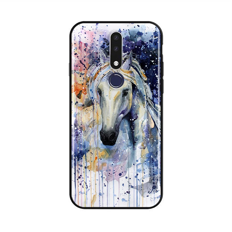 

Cute Horse Oil Painting for OPPO F17 F15 F11 F9 F5 F7 K5 K3 K1 R17 RX17 R15 R15X R9S Pro Neo Black Phone Case