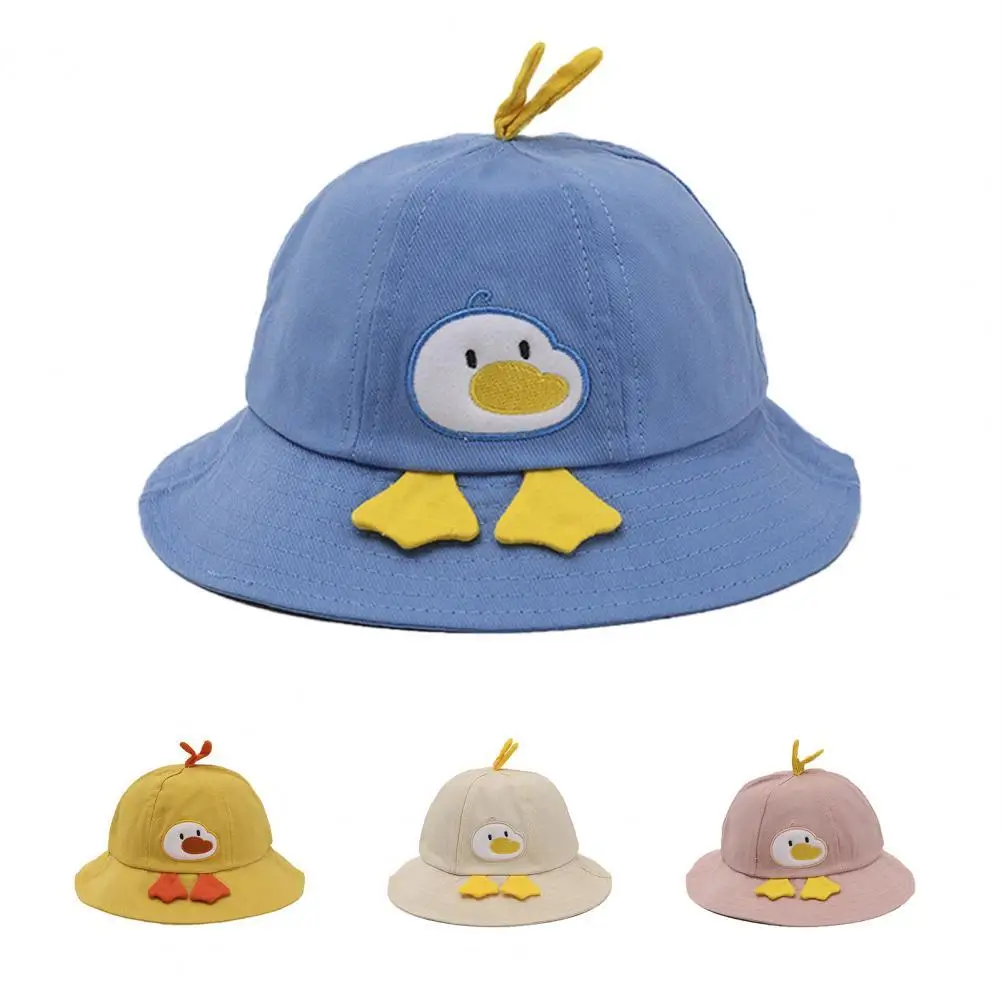 

Fisherman Hat Soft 3D Cartoon Duck Shape Cotton Cute Kids Bucket Cap for Outdoor