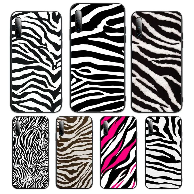 

Animal white Zebra Stripe Phone Case For Huawei Mate 9 10 20x 30 40 Lite Pro Cover