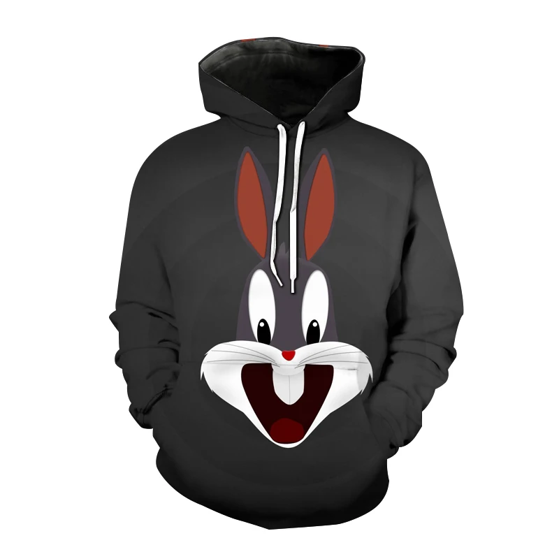 

2021 new spring and autumn 3d men's sweater cute rabbit hoodie fashion small size boy girl pullover hoodie