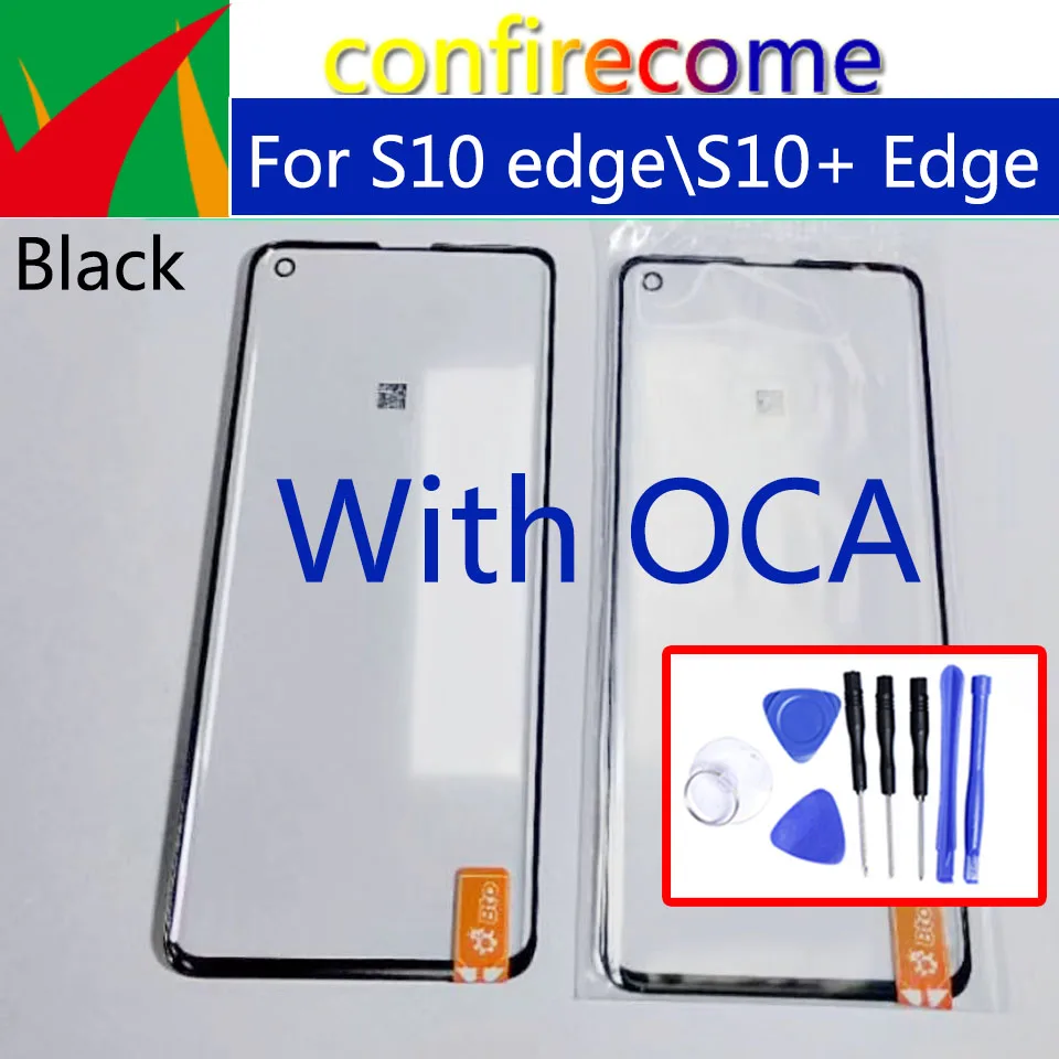 For Samsung Galaxy S10 edge \ S10+ edge \S10 plus edge Touch Screen Front Glass Panel LCD Outer Display Lens Replacement