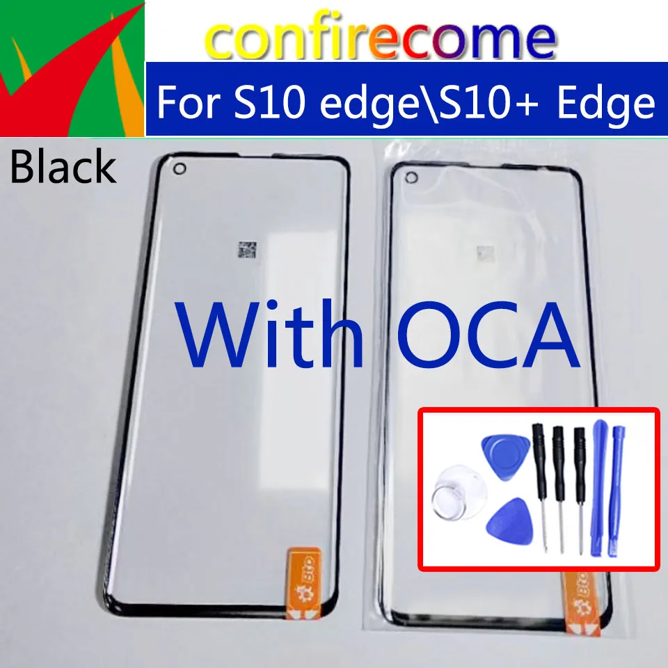 Для Samsung Galaxy S10 edge + plus сенсорный экран передняя стеклянная панель ЖК дисплей