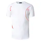 Мужская Спортивная Футболка jeansian, футболка, топы для бега, тренажерного зала, фитнеса, тренировок, футбола, белая футболка с коротким рукавом, LSL1059