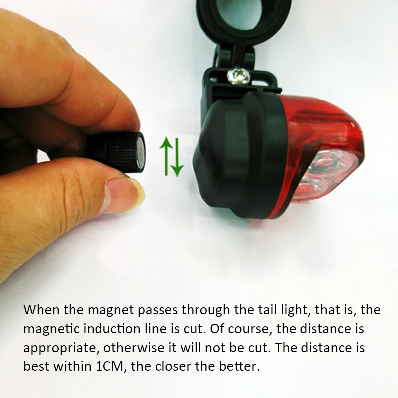 

Magnetic Induction Riding Warning Mountain Bike Light Cycling Rear Front Tail Wheel Light With Holder Bicycle Accessor