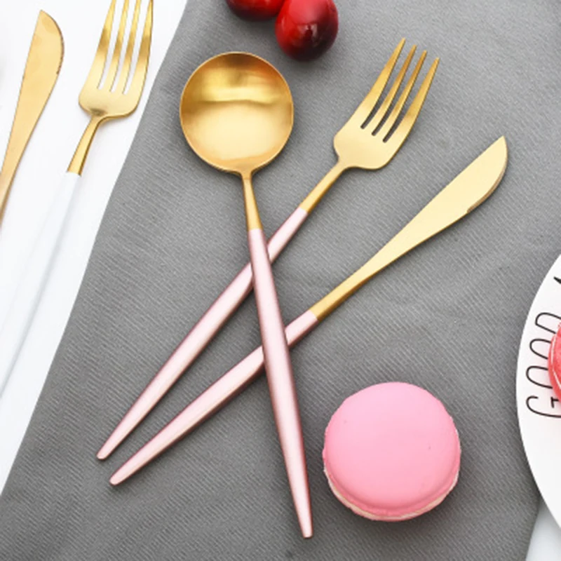 Бесплатная доставка 4 шт./компл. набор столовых приборов Нержавеющая сталь